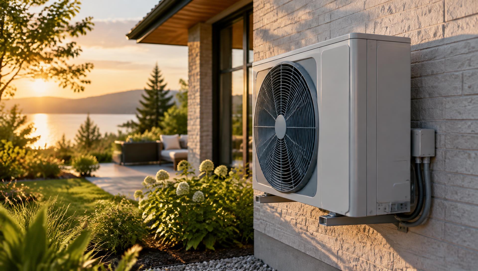 Thermopompe extérieure installée sur une résidence